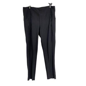 Athleta Stellar Crop Pant Perforated Black‎ Leggings Size LT (Tall)
